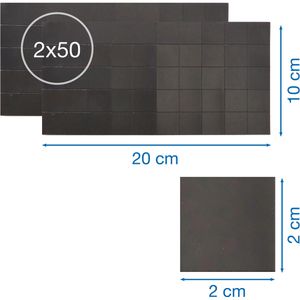OfficeTree Magnetplättchen 20 x 20 mm, selbstklebend, schwarz, 100 Stück –  Böttcher AG