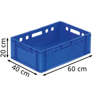 Produktbild für Eurobox Alpha-Paletten Fleischkiste E2, blau, lebensmittelecht