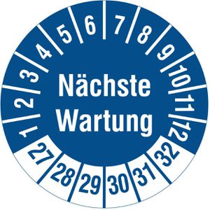 Prüfplaketten Böttcher-AG Nächste Wartung
