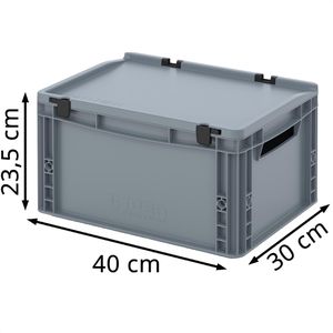 Produktbild für Eurobox AUER ED 43/22, grau, 20 Liter