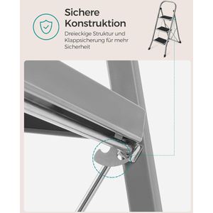 Produktbild für Klapptritt Songmics GSL003GY01, grau, aus Stahl