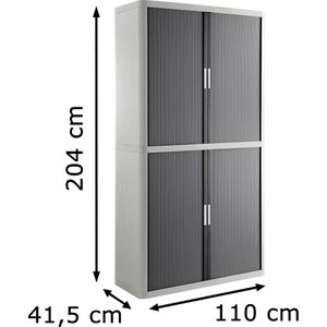 Produktbild für Rollladenschrank Paperflow aus Metall und Kunststoff