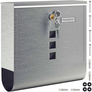 Produktbild für Briefkasten Monzana 108098, silber, aus Stahl