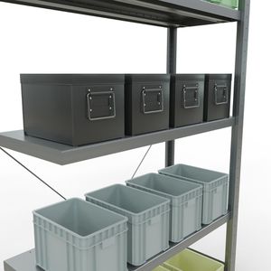 Produktbild für Anbauregal Schulte 12945, 5 Metallböden