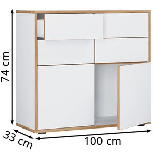 Produktbild für Kommode VCM Salia 920813, weiß