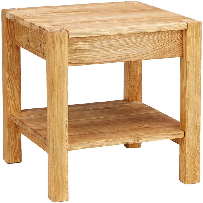 Massivholz, Haku-Möbel eiche, x x 43 AG Beistelltisch quadratisch – 43cm, 30313, 45 aus Böttcher