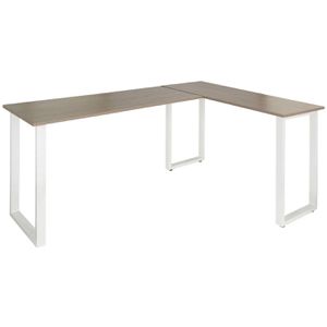 Produktbild für Schreibtisch hJh-OFFICE Workspace basic I 830083, grau / weiß