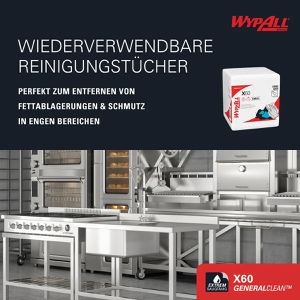 Produktbild für Einwegtücher Wypall X60, 6034, General Clean, Hydroknit, weiß