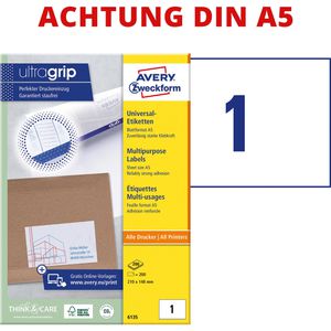 Universaletiketten Zweckform 6135, weiß