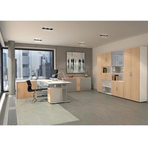 Produktbild für Kleiderschrank Geramöbel Flex, buche / lichtgrau