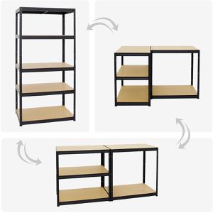 Produktbild für Schwerlastregal PROREGAL Slim Elephant M, 5 Holzböden