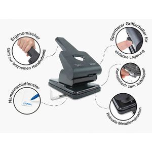 Produktbild für Locher RAPESCO 865-P2, 1163, schwarz