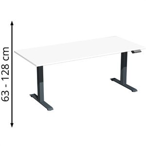 Schreibtisch Geramöbel Elevate Plus, weiß / anthrazit
