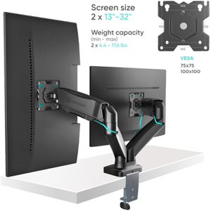 Produktbild für Monitorhalterung Onkron G160-B, VESA 75x75 &amp; 100x100 mm