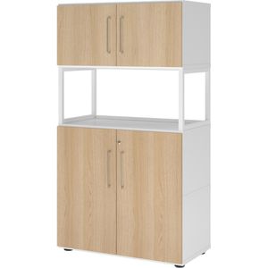 Produktbild für Kombischrank Hammerbacher FW48K5RG, eiche / weiß