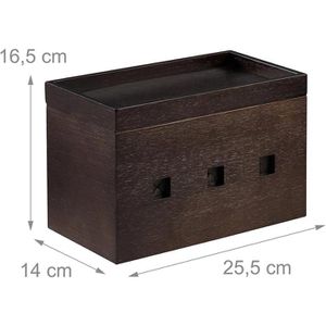Produktbild für Kabelbox Relaxdays 10024671, aus Bambus / Holz