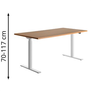 Schreibtisch Topstar E-Table, buche / weiß