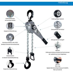 Produktbild für Kettenzug Planeta Premium PRO 3,2, G10392-3, Hebelzug