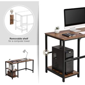 Produktbild für Schreibtisch Vasagle LWD55X, braun / schwarz