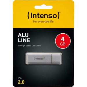 Produktbild für USB-Stick Intenso Alu Line, 4 GB, silber