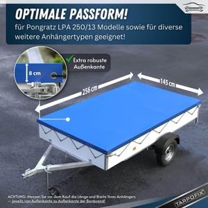 Produktbild für Anhänger-Plane Tarpofix FP25, wasserdichte Flachplane