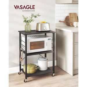 Produktbild für Küchenwagen Vasagle KKS060B42, schwarz