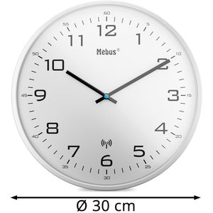 Produktbild für Wanduhr Mebus 13080, Kunststoff, analog, Funkuhr