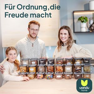 Produktbild für Vorratsdose uandu 24 Mix grau, aus Kunststoff