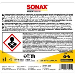 Produktbild für Industriereiniger Sonax Agrar Fettlöser 07425000