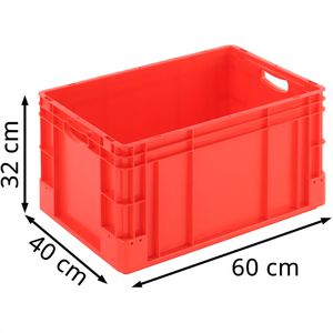 Produktbild für Eurobox Alpha-Paletten Silverline, rot, 60 Liter