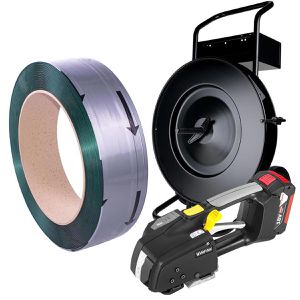 Umreifungsset Linder AKKU, PET-Band 1750 m x 15,5 mm