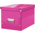 Aufbewahrungsbox Leitz 6108-00-23 Click&Store Cube 35,7Liter, Pappe, pink, A4, 32 x 36 x 31cm