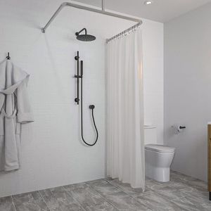 Produktbild für Duschvorhangstange Sealskin Easy Roll Komplett-Set