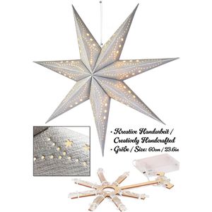 Produktbild für Weihnachtsstern BRUBAKER 77703, 3D Stern, silber