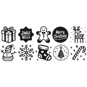 Produktbild für Motivstempel Trodat Switch Set Weihnachten, aus Kunststoff