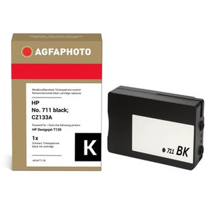 Produktbild für Tinte AgfaPhoto für HP 711, CZ133A, schwarz