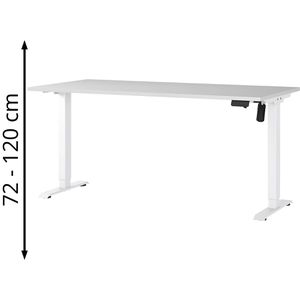 Produktbild für Schreibtisch Germania Profi 3.0, 8025-642, lichtgrau / weiß