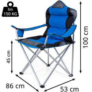 Produktbild für Campingstuhl Tresko CPS-002, blau, bis 150 kg