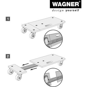 Produktbild für Möbelroller Wagner-System MM1331, Kunststoffrollen