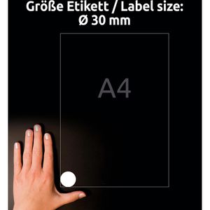 Produktbild für Folienetiketten Zweckform L4716-20, weiß matt