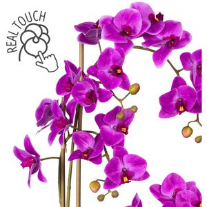60 Phalaenopsis, Kunstblume cm – Böttcher AG Creativ-green Höhe Orchidee, Keramik-Schale, lila, in