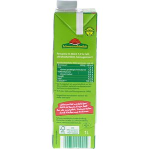 Produktbild für Milch Schwarzwaldmilch fettarme H-Weidemilch, Fettgehalt 1,5%