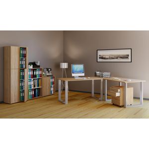 Produktbild für Schreibtisch VCM Lona, 915245, sonoma eiche / silber