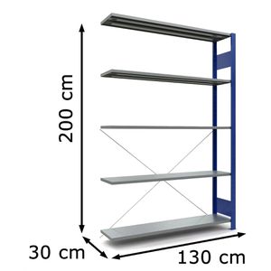 Produktbild für Anbauregal Schulte 12735-130-B, 5 Metallböden