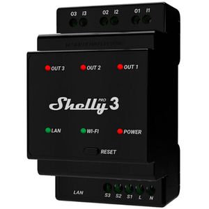 Schaltaktor Shelly Pro 3, für Smart Home, 3 Kanäle