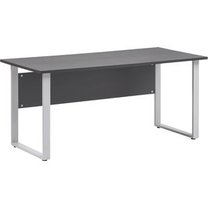 Schreibtisch Möbelpartner Serie 1500, anthrazit / silber