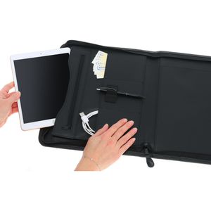 Produktbild für Schreibmappe Alassio 30042, Milano, schwarz, Kunstleder