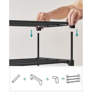 Produktbild für Schuhregal Songmics LSA13BK, aus Metall