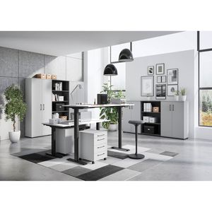 Produktbild für Schreibtisch Germania Profi 3.0, 8025-581, lichtgrau / schwarz