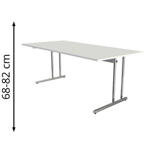 Produktbild für Schreibtisch Kerkmann Artline, weiß / silber